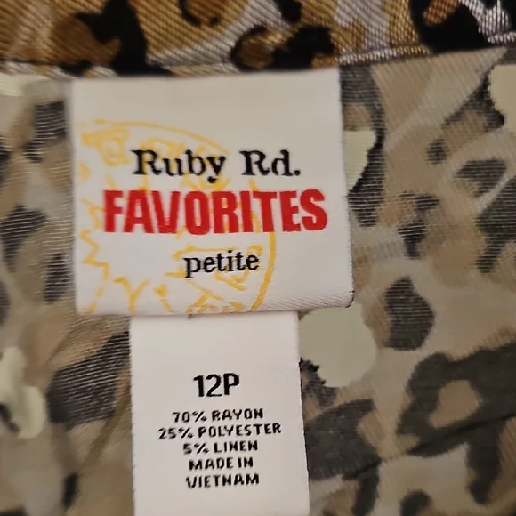 Ruby Rd. Leopard Print Jacket#Z - Picture 2 of 6